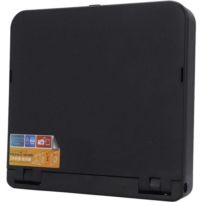 TC7 Opvouwbare Draagbare Teleprompter voor Smartphone Tablet SLR Camera met Afstandsbediening black