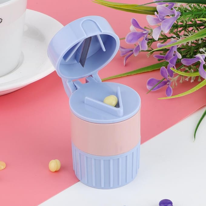 Coupe-pilule de qualité, broyeur de poudre, broyeur, séparateur, boîte de rangement de médicaments white