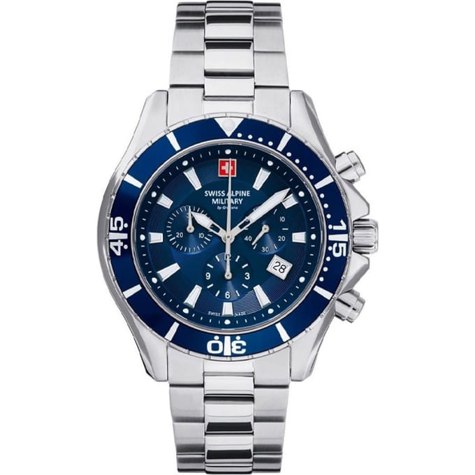 Swiss Alpine Military Quartz Chronograph 7040.9135 10ATM 44MM