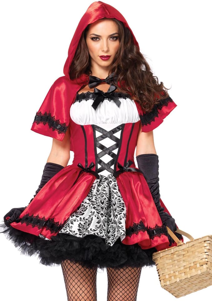 Damesjurk Leg Avenue Gothic Red Riding