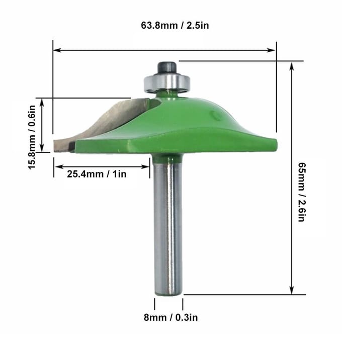 3 Stuks 8mm Schacht Freesboor Set T Vorm Hout Freesbeitel Verstelbare Kast Bit Kit(3 Stuks Deur