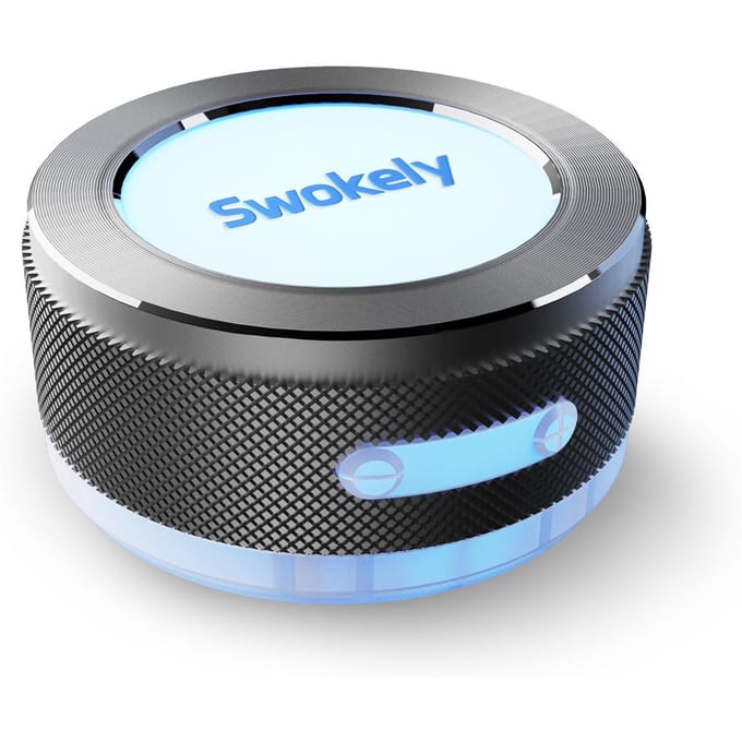 Swokely Botgeleiding Draadloze Speaker Draagbare en Compacte Mini Geluidsbox Stereo Basgeluid grijs