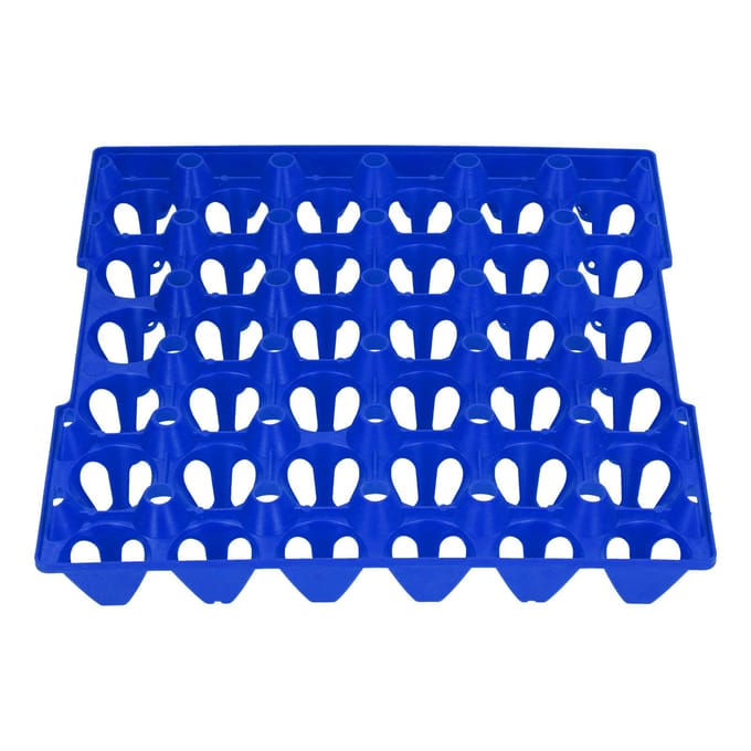 5 stuks plastic eierdozen met 30 cellen, houder voor opslag, transport, thuis, boerderij blauw