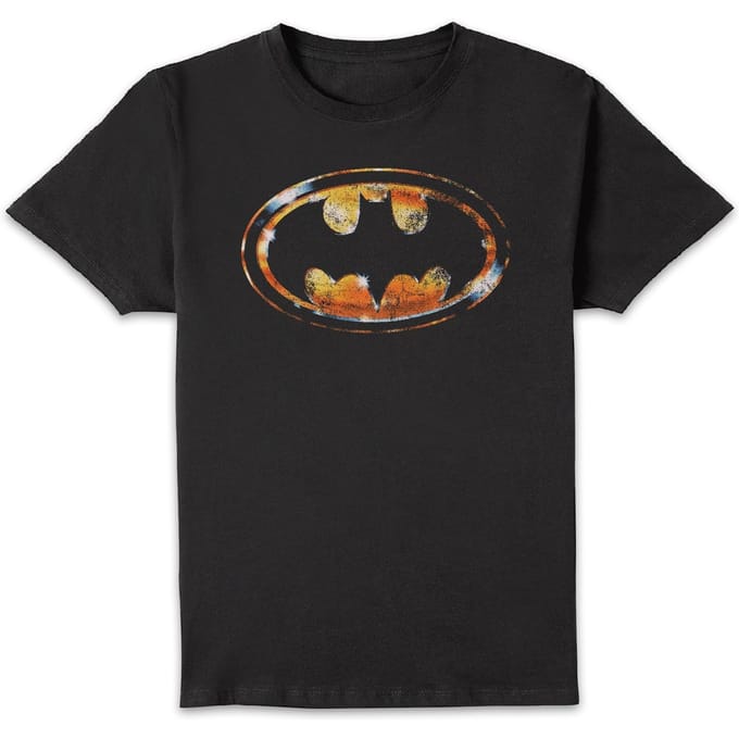 BATMAN Bat Logo Distressed Unisex T-Shirt - Black - S - Zwart