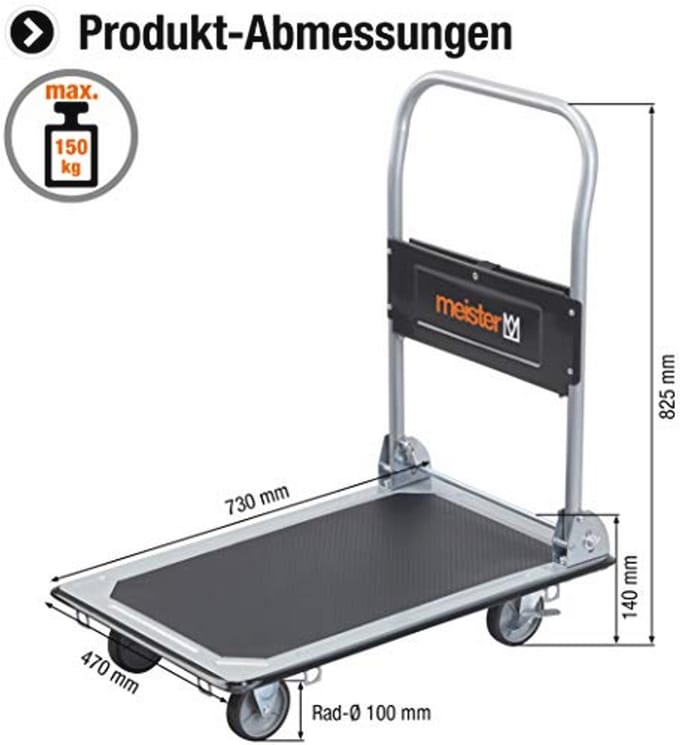 Inklapbare platformwagen tot 150 kg - Perfect voor transport en opslag