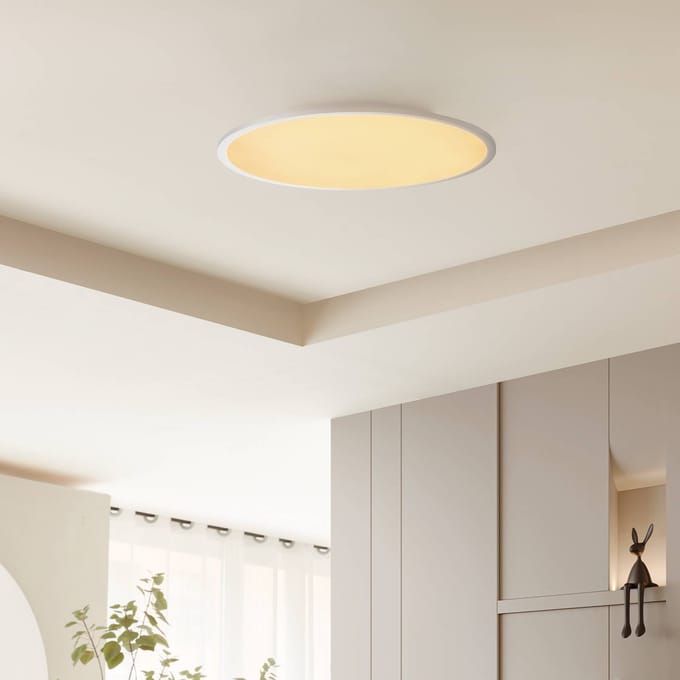 Lindby LED plafondlamp Narima, CCT, Ø 60 cm, zilver