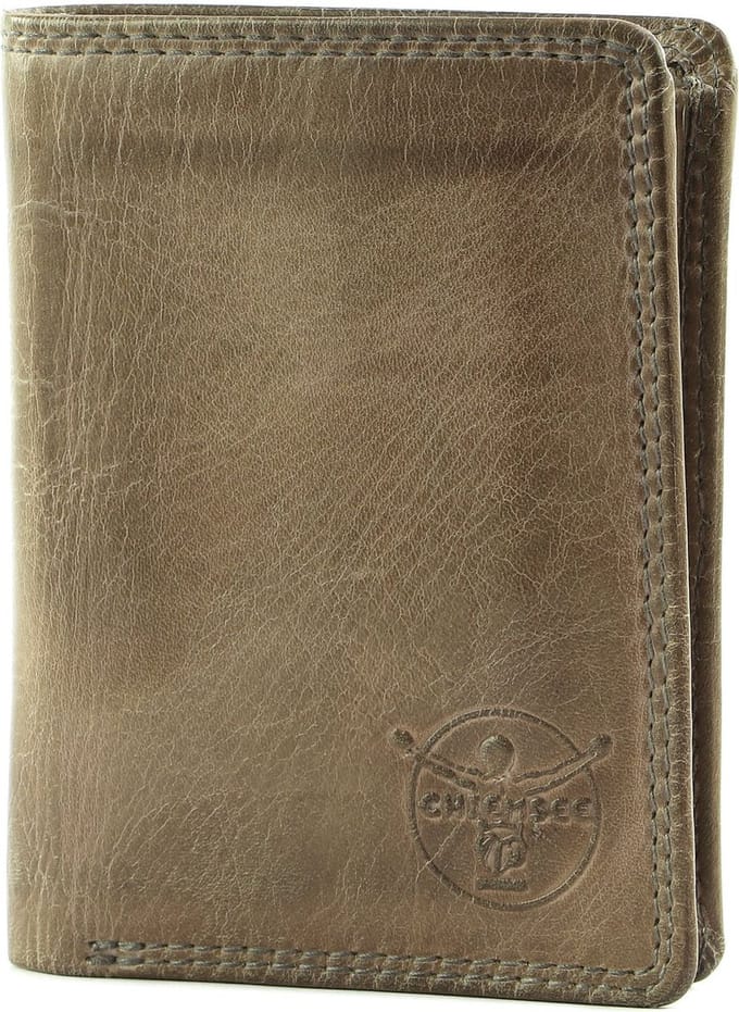 CHIEMSEE Leren Portemonnee Leather Wallet Taupe Bruine