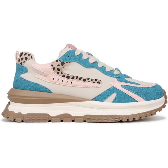 Blowfish Malibu Dames Roze Blauwe Retro Veterschoenen - Leo