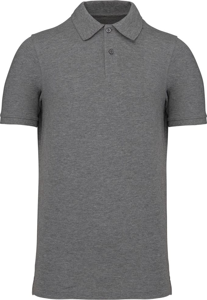 Kariban Piqué-herenpolo Bio180 K2025 - Grey Heather - M