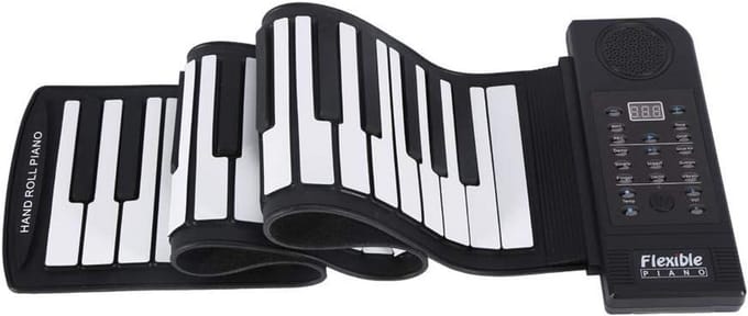 Draagbaar Flexibel Elektronisch Piano Keyboard met 61 Toetsen MIDI en Opvouwbaar Ontwerp