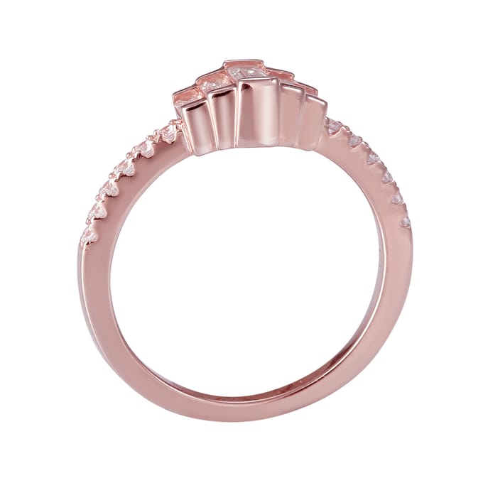 Orphelia Dames 925 Sterling Zilveren Ring - Roze ZR-7443