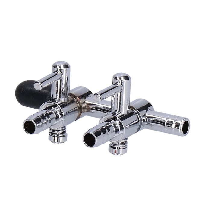 Aquarium Zuurstofverdeler 6mm Kooldioxide Regelknop Regelventiel 3 Aansluitingen gray