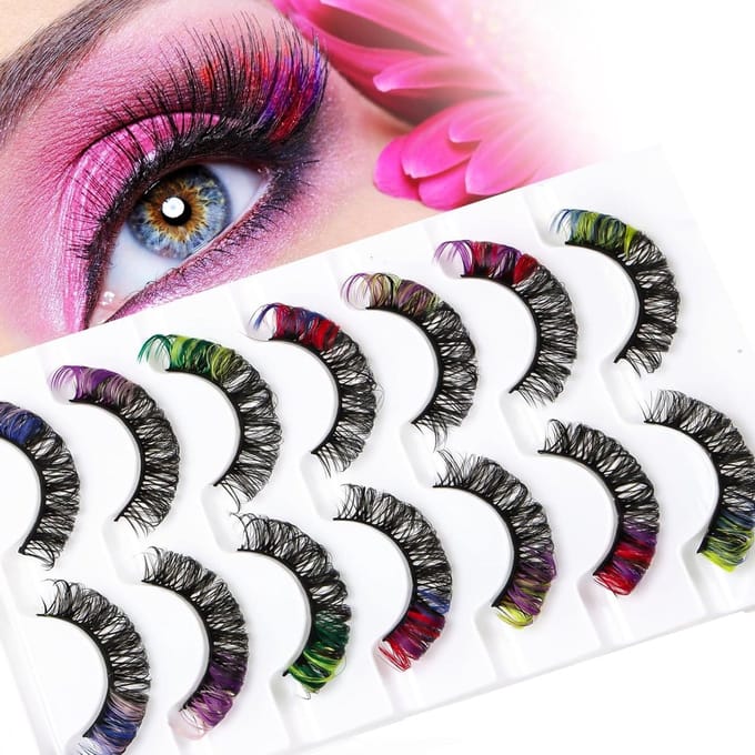 Valse Wimpers 7 Paar - 3D Volume - C-Curve - Perfect voor Carnaval - ShopVlot
