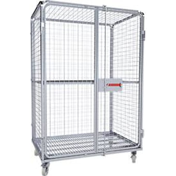 Antidiefstal rolcontainer - metaal - B 1200 x D 800 x H 1800 mm - draagvermogen 500 kg