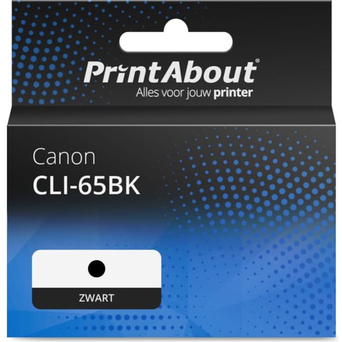 PrintAbout huismerk Inktcartridge CLI-65BK Zwart Geschikt voor Canon