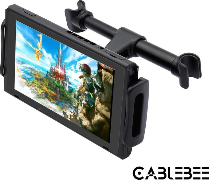 Cablebee autohouder / hoofdsteunhouder voor Nintendo Switch / Switch lite zwart