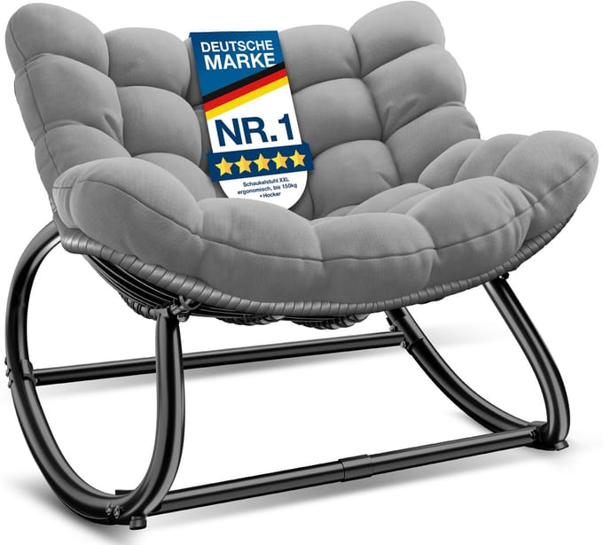 KESSER® Schommelstoel voor binnen en Buiten - Relaxfauteuil Weerbestendig