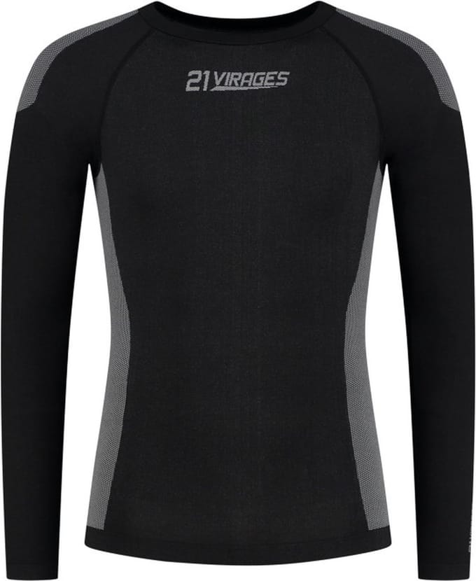 21Virages ondershirt lange mouwen demarrage unisex Zwart-XS/M