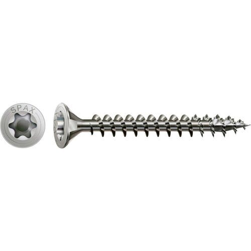 Spax - Spaanplaatschroeven - Torx 20 Platkop - 4,5 x 50mm - Voldraad - RVS (200 stuks)