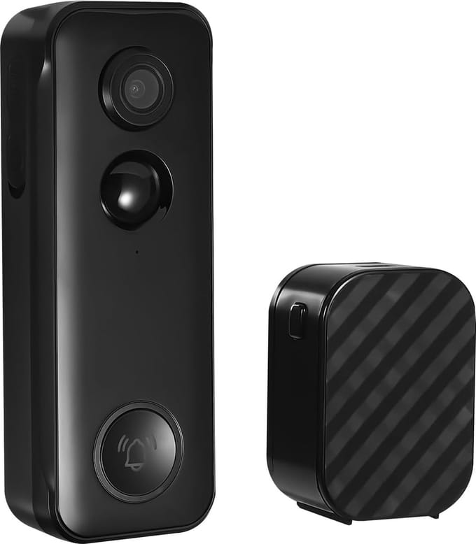 Slimme Deurbel Camera - Video Deur Intercom - Veilig Huis - IP65 Waterdicht - 5.2 x 3 x 14.3 cm