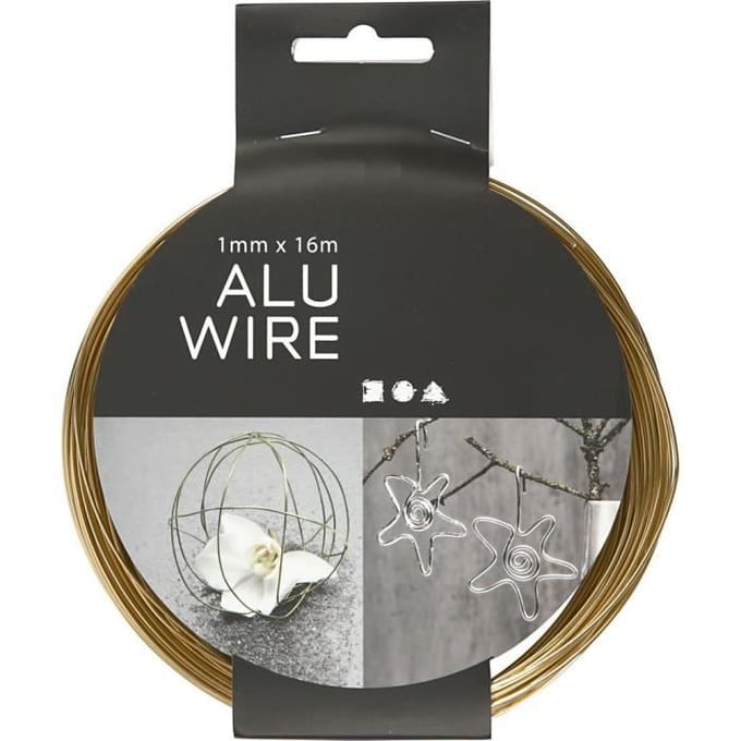 Creativ Company Alu Draad 1 mm Goud 16 m