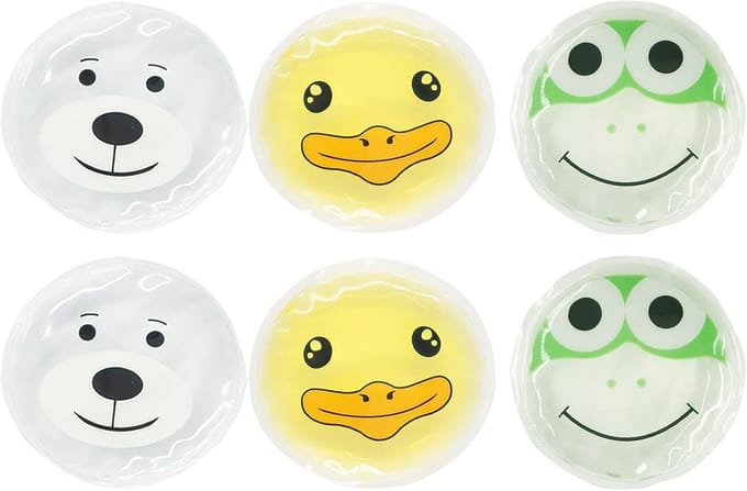 Koelpads voor Kinderen - Multifuntionele Herbruikbare Gel Koud-Warm Compressen (6 Stuks)