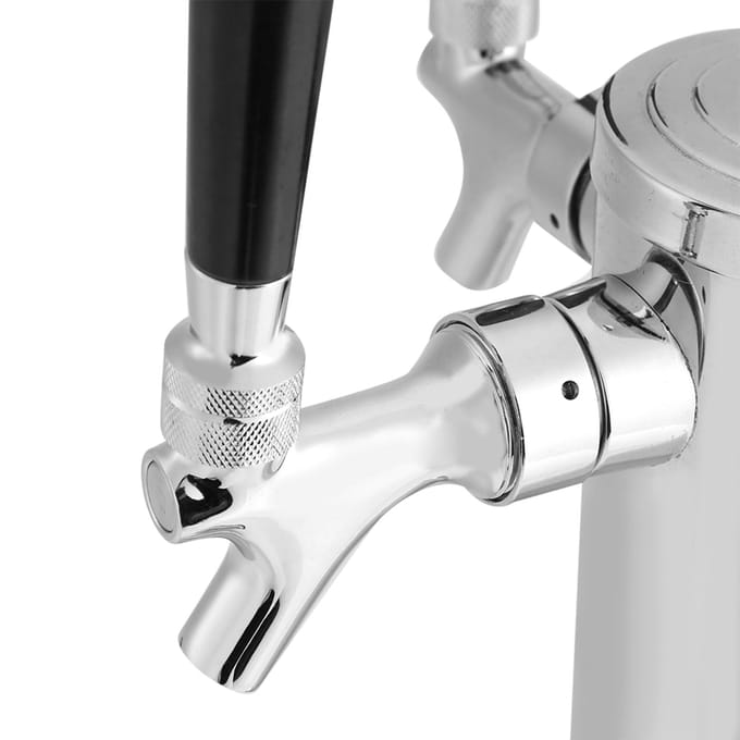 Dubbele Tappen RVS Tapzuil Tap Drinken Chroom Kraan voor Thuisbar Pub Gebruik white