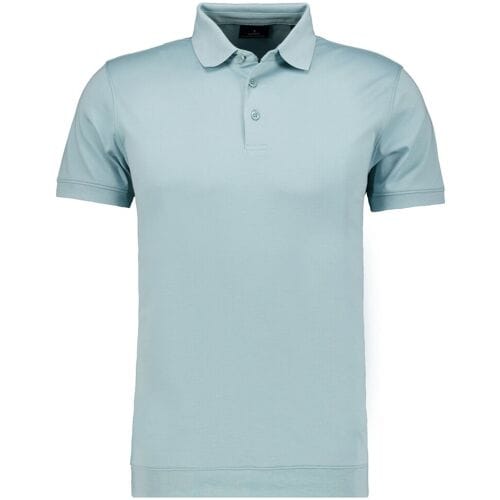 Ragman Pima Cotton Uni Color Polo Bottom Rib Mint / male