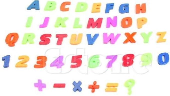 42 Stuks Letter En Cijfer Magneten Set - Multicolor - Whiteboard - Koelkast