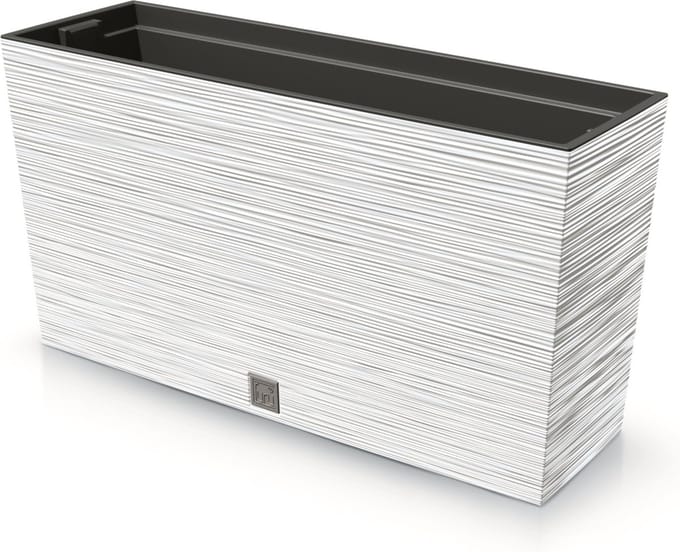 Prosperplast Furu Case Middle - Bloempot met inzet - Rechthoekig - 77x23,5x41cm -Wit