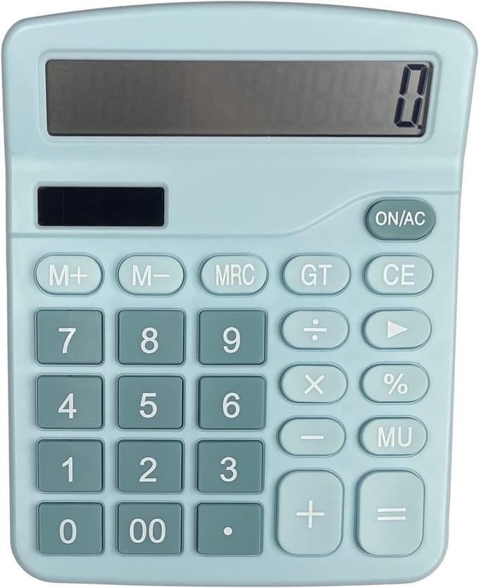 Desktopcalculator met 12 digitale LCD-display en grote knoppen voor kantoor, thuis en school