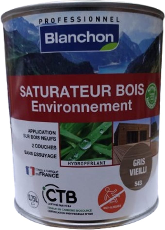 Saturator Milieu Vriendelijke BuitenBeits kleur Grijs Oud 543 0.75L