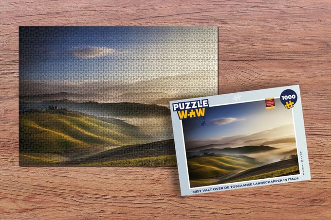 Puzzel Toscane - Mist - Landschap - Legpuzzel - Puzzel 1000 stukjes volwassenen