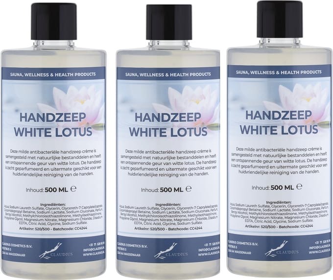 Handzeep White Lotus 500 ml - set van 3 stuks