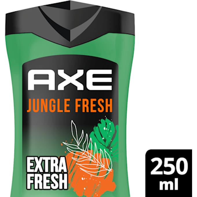 Axe - 3-in-1 Douchegel - Jungle Fresh - Palm Leaves & Amber - Extra Fresh - 250 ml