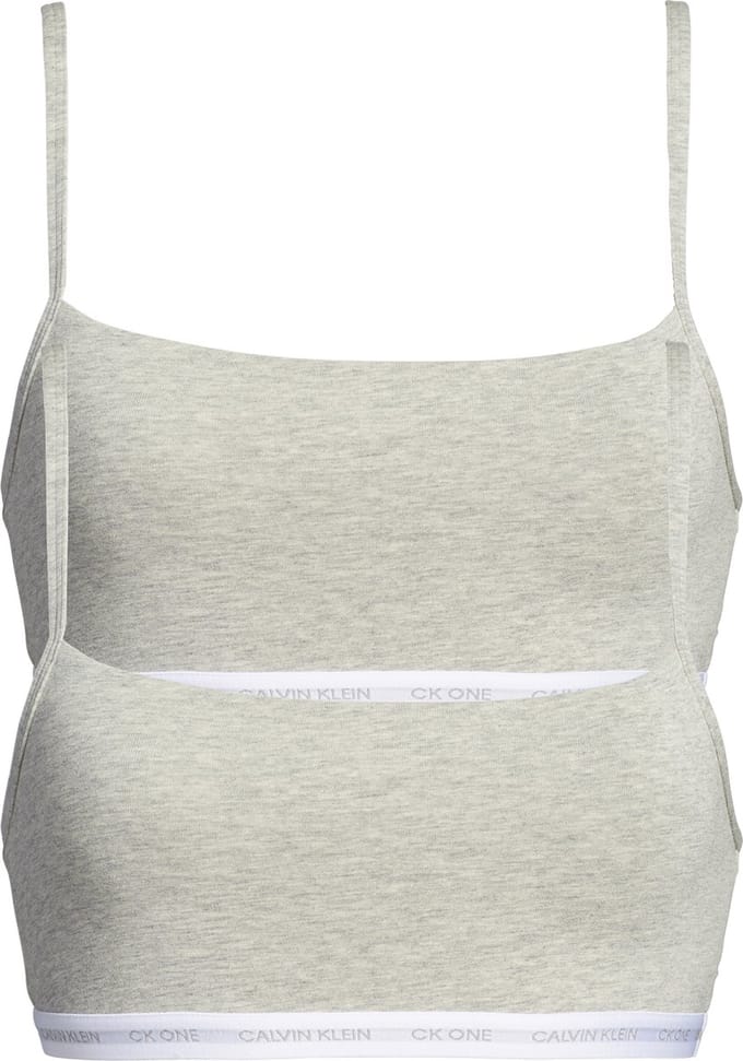 Calvin Klein dames ONE Cotton bralette (2-pack) - ongevoerd - grijs