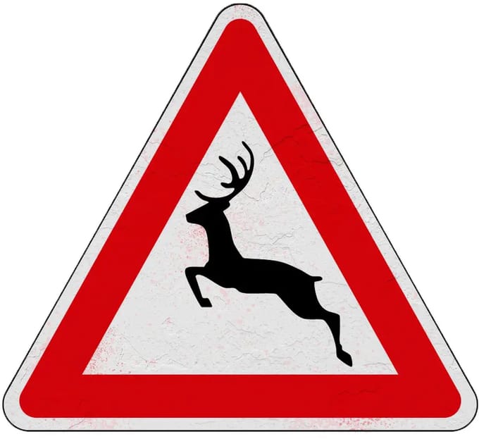 Overstekend wild bord - J27 | Sign Again materiaal | 30 cm
