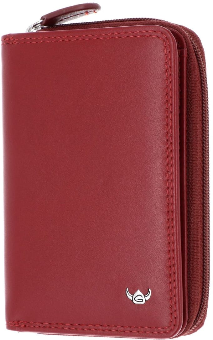 Golden Head Leren portemonnee Polo RFID Protect RV-Börse 3317 Rot donkerrood