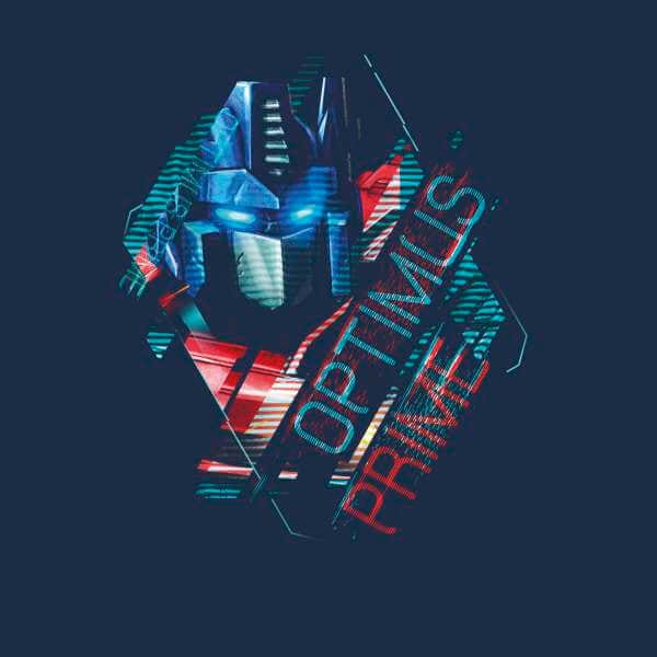 Transformers Optimus Prime Glitch Unisex T-Shirt - Blauw - S