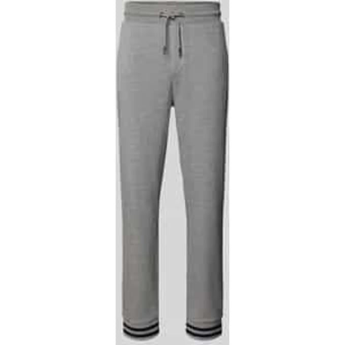 Regular fit sweatpants met labeldetail