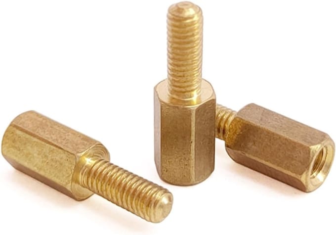 Koperen Afstandskolommen - Zeshoekige Studs - PCB Montage - Duurzaam Koper Materiaal - M2-8-4