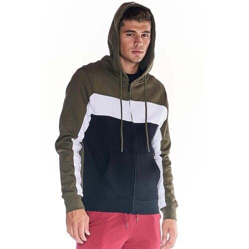 Capuchon sweaters Leone 1947 Man Hoody Full Zip Earth Tones