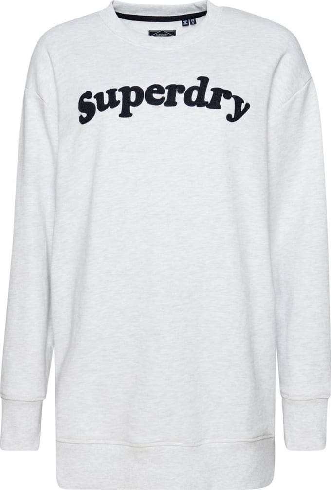 Superdry Vintage Cooper Classic Lang Mouw Jurk Wit 2XS Vrouw