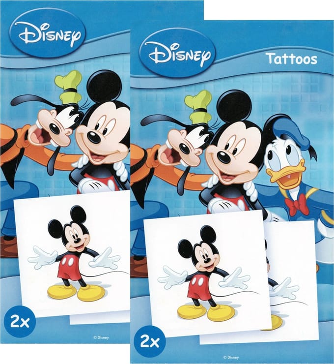 Disney Mickey Mouse - Neptattoo - Tattoo Kinderen - 2 Setjes Van 2 Stuks
