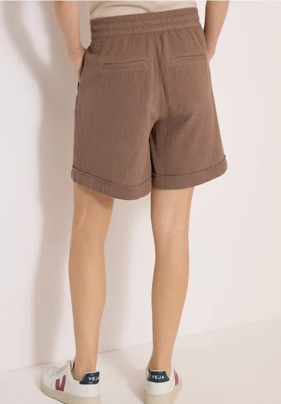 Straight Legs shorts van mousseline