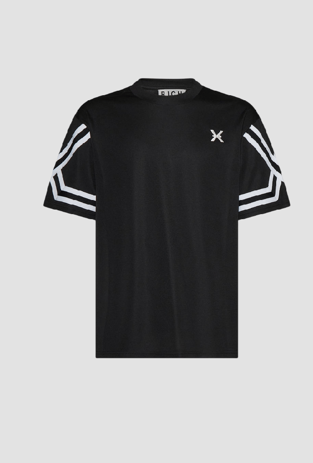 t-shirt met details zwart man
