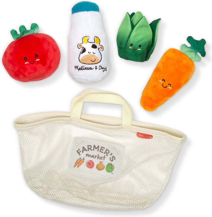 Melissa & Doug Multisensorieel babyspeelgoed Marktmandje - Ontwikkelingsspeelgoed
