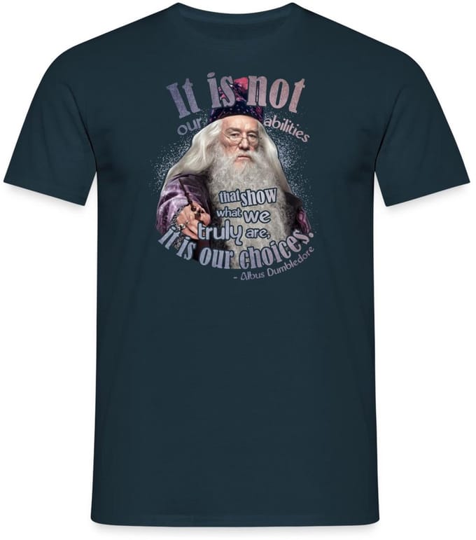 Harry Potter Albus Dumbledore Citaten T-Shirt Heren