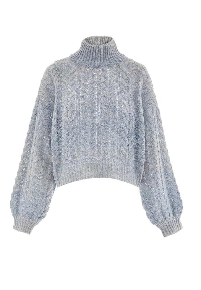 Mymo Jumper Dames Blauw wol wit