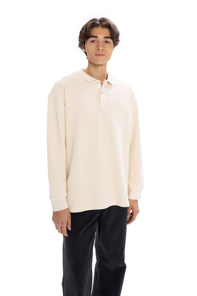 Comfort Fit Poloshirt met Knopdetails